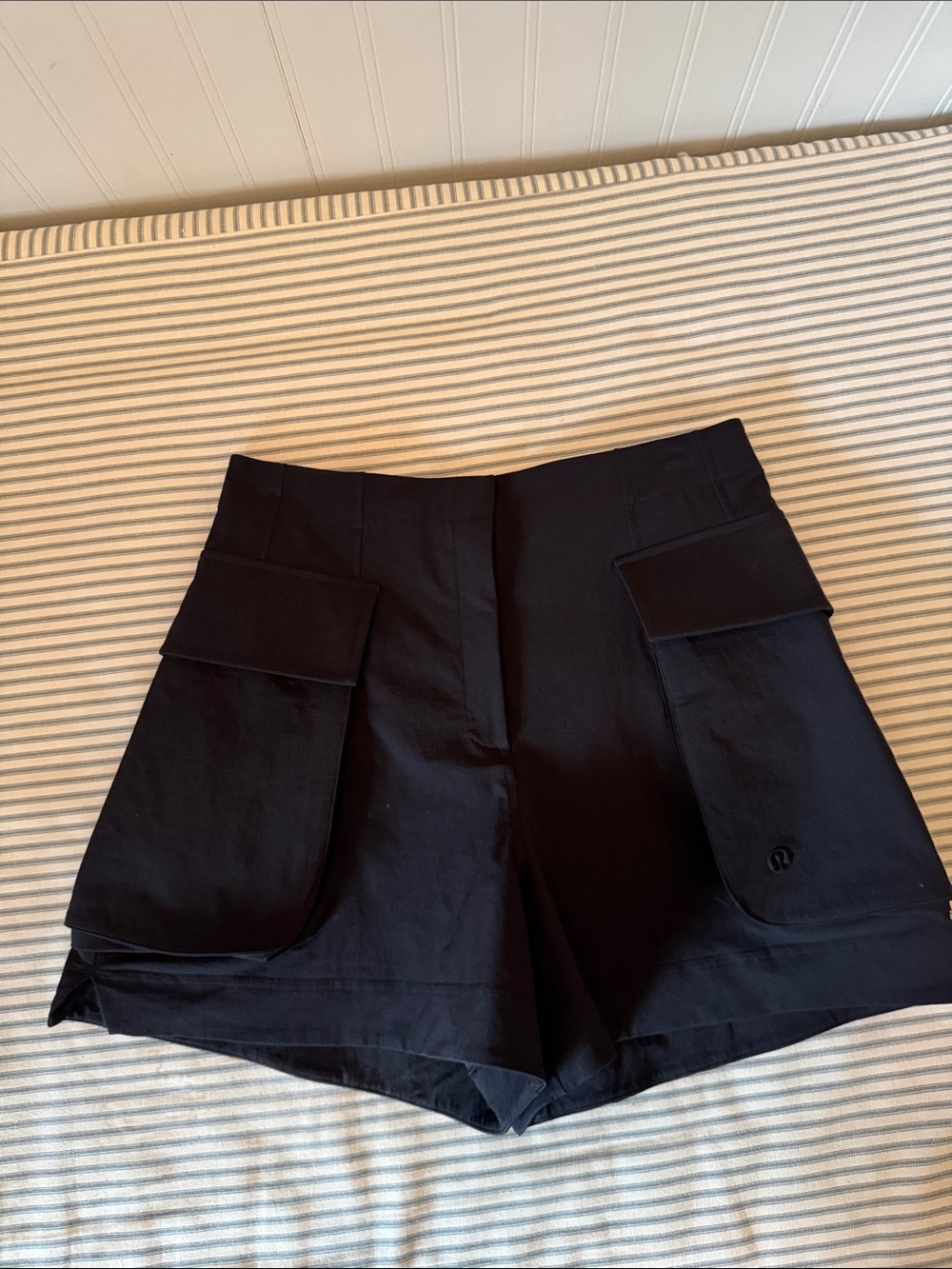 lululemon athletica Black Cargo Pocket Shorts-unique